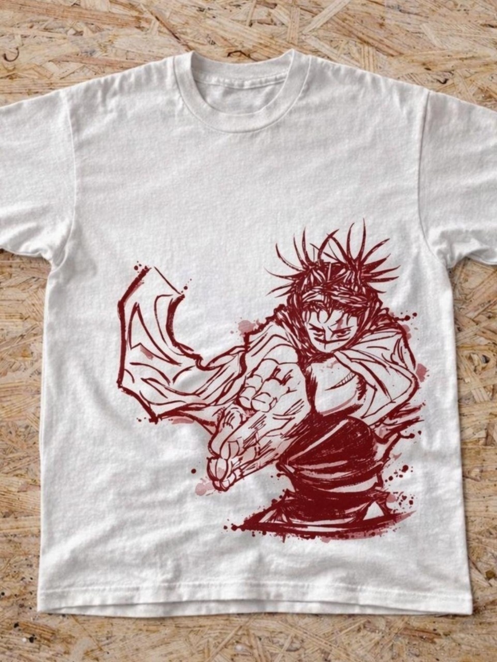Anime Curse Graphic Tee White Unisex T-Shirt